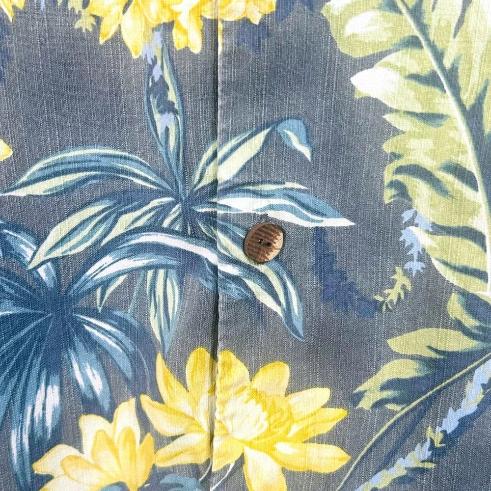 Tommy Bahama Silk Camp Shirt Mens 3XL Big Tall Tropical Floral Palm Island Aloha